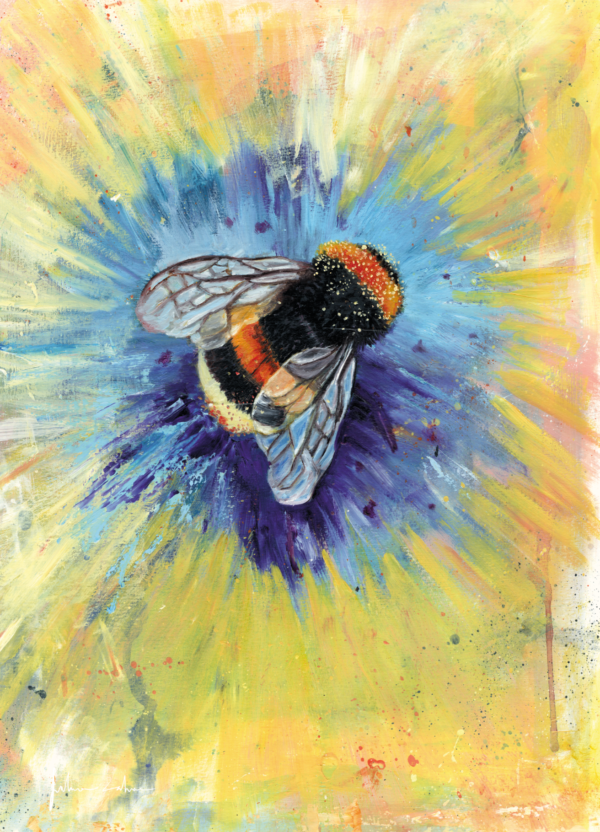 “Bumblebee” A6 Art Postcard - Image 2