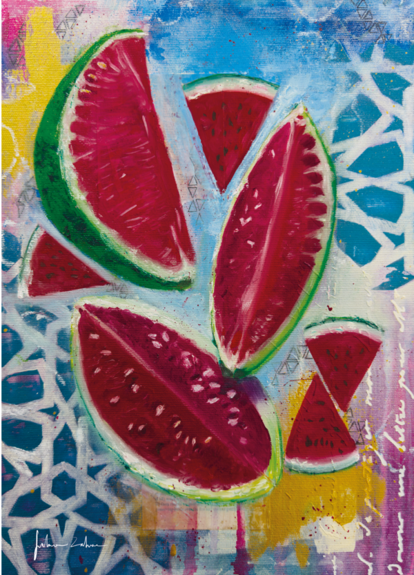 “This is not watermelon” A6 Art Postcard - Image 2